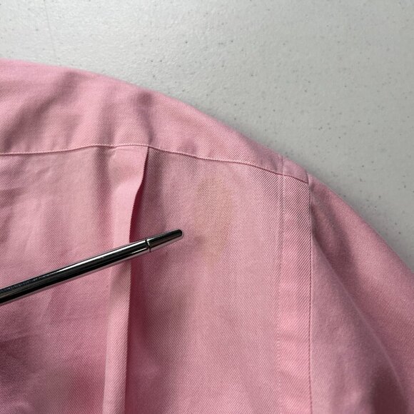 Vintage Polo Ralph Lauren Shirt Mens 17.5 34/35 Curham Pink Long Sleeve Button U - Picture 8 of 9